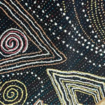 None Vintage Hand Made Beaded Apron Aztec Tribal Boho Hippie Photo 5