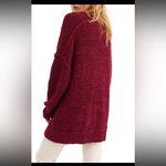 Free People HIGH HOPES OPEN CARDIGAN SWEATER PLUM BLOSSOM COMBO Photo 2