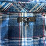 Earl Jeans Blue Plaid Button Down Shirt Size XL Photo 5