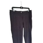 J Jill Blue Brown Plaid Straight Leg Dress Pants Size 12 Stretch Career Academia Photo 1