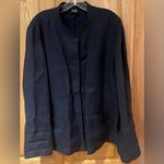 Eileen Fisher Eileen Fischer Button Front Mandarin Collar Linen Jacket Shirt Shacket Size XL Photo 5