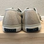 Sperry  Seacoast Silver White Metallic Low Top Sneaker 7.5 Photo 5
