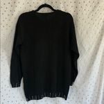 Victoria Jones  Woman Black Sweater with Turquoise and Silver Embellishments Photo 4