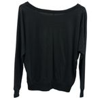 Wicked Black Long Dolman Sleeve Boat Neck Graphic Lightweight Tee Womens Large Photo 7