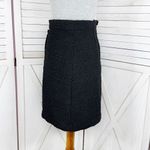 H&M Tweed A Line Skirt Rhinestone Faux Buttons Black 8 Photo 1