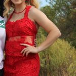 Red Lace Homecoming / Formal Dress Size XS Photo 0