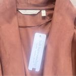 Soft Surroundings Shape Drape Faux Suede Jacket Saddle Size M NWT Photo 3