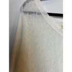 Love by Design  Open Knit Sheer Womens Sweater Cream Size Large Photo 2