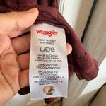 Wrangler  burgundy plaid top size large Photo 3