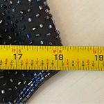 Oleg Cassini Black Tie Navy Beaded Whimsical Formal Evening Top Vintage Size 8 Photo 9