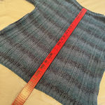 Dress Barn Blue Cable Knit Sweater Short Sleeve Blue Ombre sz M square neck Photo 4