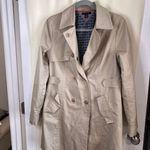 Tommy Hilfiger Classic Double Breasted Trench Coat Khaki Beige Cotton Lined Photo 1