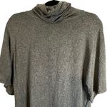 Lou & grey Loft  Signature Soft Funnel Neck Short Sleeve Top Charcoal Gray Size S Photo 5