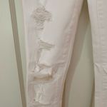 Abercrombie & Fitch White Ripped Skinny Jeans Photo 2