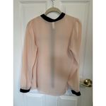 Xhilaration Y2K Coquette Long Sleeve Top Size Medium Bows Button Up Sheer Powder Pink Photo 3