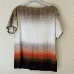 St. John  Ombre Animal Print  Super Soft‎ Top Size S Oversized Photo 3