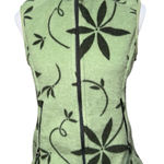 Patagonia Women’s Synchilla Fleece Vest Green Floral Print Photo 0