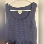 Maeve  Anthropologie Navy Blue Fit Flare Scalloped Lace Dress Size Small Formal Photo 5