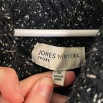 Jones New York EUC  Sport women’s black speckled thick knit button poncho sweater Photo 4