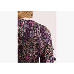 Kate Spade  Pacific Petals Floral Smocked Dress Purple Size 4 Feminine Silk Blend Photo 1