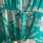 Makai Beach Hawaii Hawaiian Aloha Hibiscus Floral Batwing Drawstring Blouse S/M Size M Photo 3