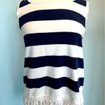 Sail To Sable  Hydna Fringe Sweater Tank Top Sz Medium GUC Nautical Round Neck Photo 0