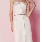 MARIANNA SENCHINA Diana Dress in White Medium New Womens Tweed Midi Photo 8