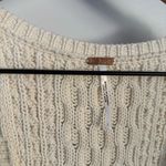 Free People  Large High Tide Cable Knit Tank Cream Fall Boho Minimal Fisherman Photo 3