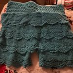 SheIn  Boho High Waist Teal Lace Shorts Photo 0