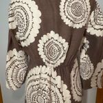 Boden‎ Brown linen Floral Print 3/4 Sleeve Tunic Dress boho US 6 Photo 4