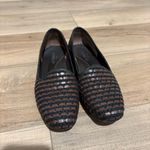 Sesto Meucci  Leather Woven loafers Black Brown size 7.5 Photo 1