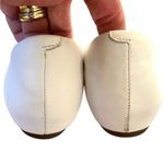 Clarks EUC Leather Hidden Low Wedge Flats White Silver Size 7 Photo 5
