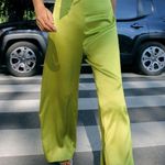 ZARA jumpsuit pistachio cut out bow satin wide leg sleeveless Wedding Party Photo 3