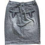 Lane Bryant Womens Vintage Gray Wash Embellished Pocket Denim Jean Skirt - 14 Photo 3