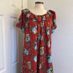Hilo Hattie vintage cruise print Hawaiian dress Red Size 2X Photo 7