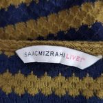 Isaac Mizrahi Navy and Green Stripe Top Size XS Striped Preppy Knit Top Photo 4