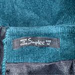 Simplee Apparel Simplee Corduroy Skirt Green Floral Embroidered Scandinavian Cottage Medium EUC Photo 3