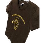 American Apparel My Bubby Is Hotter Than Yours Jewish Humor Brown Shirt Juniors S / M Runs Small Photo 1