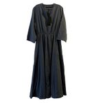 Jenni Kayne Seersucker Shirt Dress Ink blue size L striped Size L Photo 2