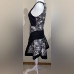Thakoon Women’s Black/White Floral Rose Dress Silk Flare Skirt Boho Size 2 Black Photo 3