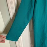 Olivia Matthews Teal Long Suit Jacket Size 12 NEW Deadstock rosette lapel Photo 2