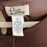 Lilly Pulitzer Dress Brown Cap Sleeves Sheath Dress Sz 12 EUC Career Wear Photo 5