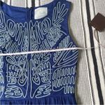 Modcloth Blue Sleeveless Knee Length Retro Sundress Scoop Neck sz XS Graduation Photo 6