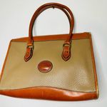 Dooney & Bourke Vintage 90s Tan Brown Leather All Weather Shoulder Purse Handbag Photo 0