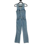 AGOLDE 70s Trucker Jumpsuit Sleeveless Straight Leg Button Denim Blue Size 2 Photo 2