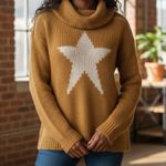 Wooden Ships  Mohair Cowl Neck Star Print Sweater Size S Photo 0