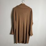 Gap  Ribbed Cowl Neck Sweater Mini Dress Women's Large Brazen Brown Cozy Knit Photo 4