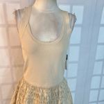 Central Park West NWT Tan Sleeveless Smocked Waist Mini Sundress Size Large Photo 2