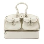 Christian Dior Leather Large Detective Gaucho Saddle Handbag Cream Photo 0