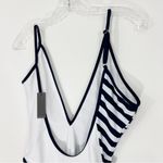 Revolve Lovers + Friends Valora One Piece Swimsuit Size Small NWT Blue & White Photo 10